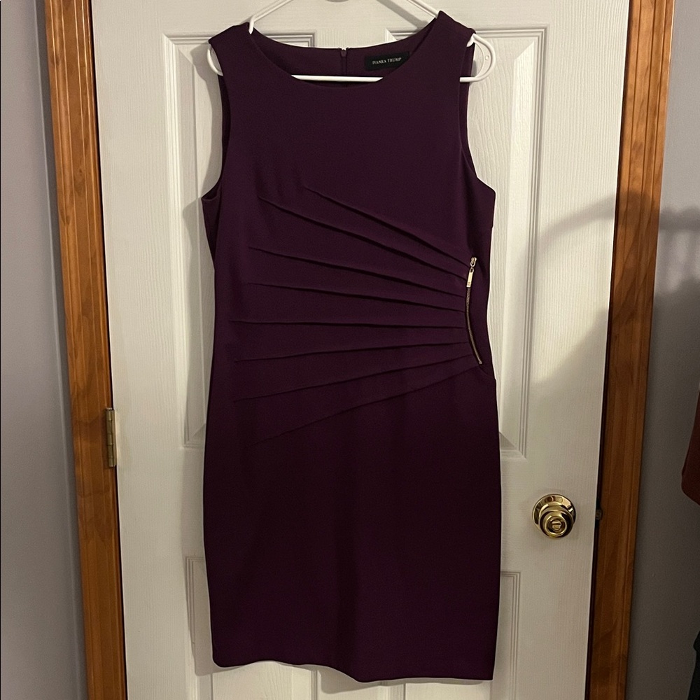 Ivanka Trump Deep Purple Mini Dress